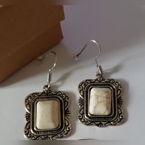 💥4/$10  Gemstone Dangle Earrings, hypoallergenic, NWT